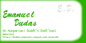 emanuel dudas business card